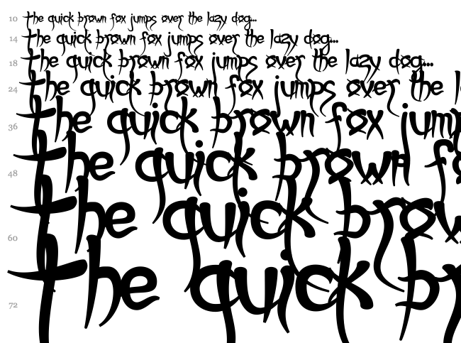 Psycho font waterfall